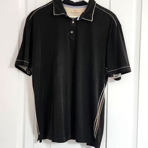 Tommy Bahama Polo Shirt. Large. Dark gray.